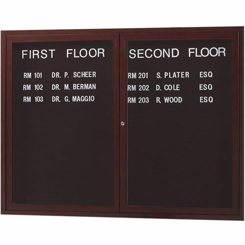 Indoor Directory Boards with Wood-Look Finish