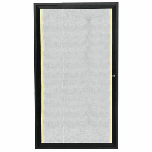 Outdoor Enclosed Aluminum Framed Bulletin Board with LED Lighting