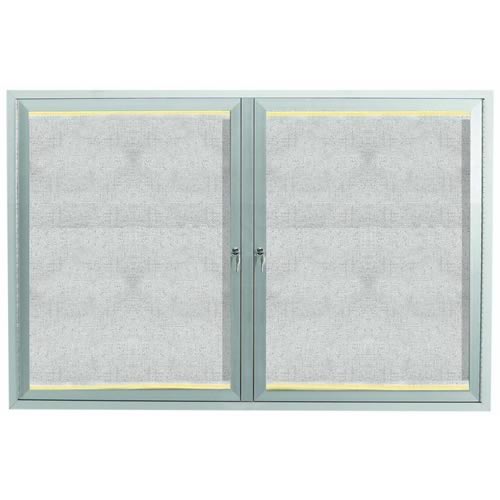 Outdoor Enclosed Aluminum Framed Bulletin Board with LED Lighting