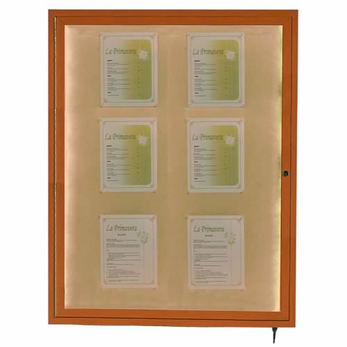 Enclosed Indoor/Outdoor Wood-Look Display Cases with LED Lighting
