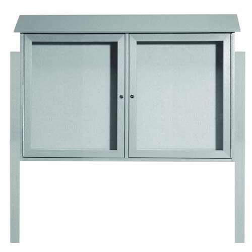 Park Ranger Series Two Door Hinged Door Bulletin Board with Mounting Posts