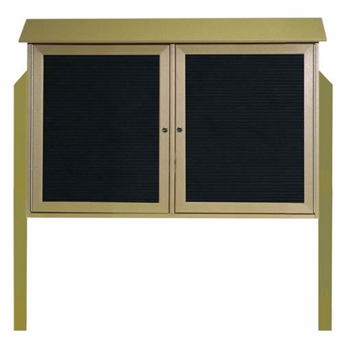 Park Ranger Series Two Door Hinged Door Letter Board with Mounting Posts