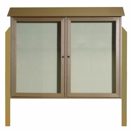 Park Ranger Series Two Door Hinged Door Bulletin Board with Mounting Posts