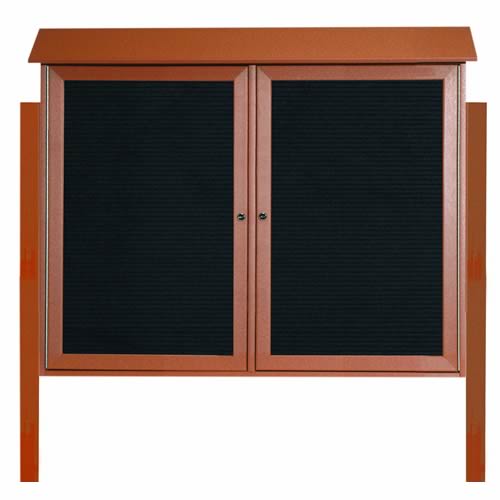 Park Ranger Series Two Door Hinged Door Letter Board with Mounting Posts