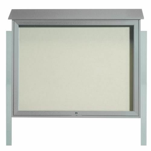 Park Ranger Series Top Hinged Single Door Bulletin Board with Mounting Posts