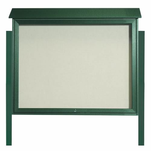 Park Ranger Series Top Hinged Single Door Bulletin Board with Mounting Posts