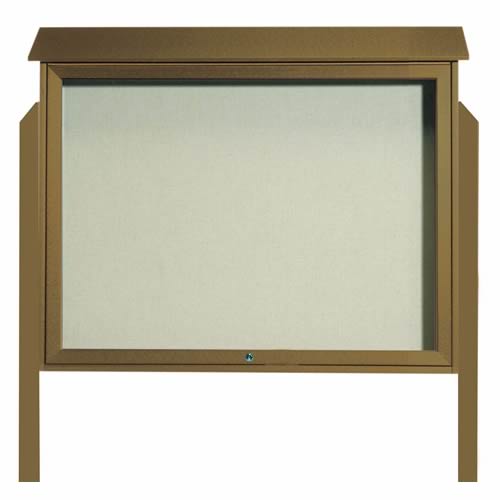 Park Ranger Series Top Hinged Single Door Bulletin Board with Mounting Posts