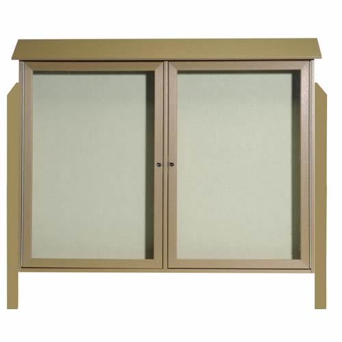 Park Ranger Series Two Door Hinged Door Bulletin Board with Mounting Posts
