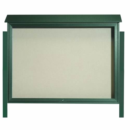 Park Ranger Series Top Hinged Single Door Bulletin Board with Mounting Posts