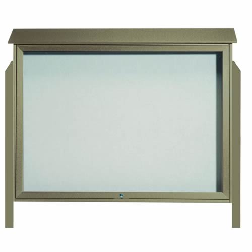 Park Ranger Series Top Hinged Single Door Bulletin Board with Mounting Posts