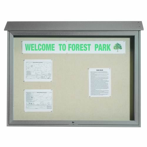 Park Ranger Series Top Hinged Single Door Bulletin Board