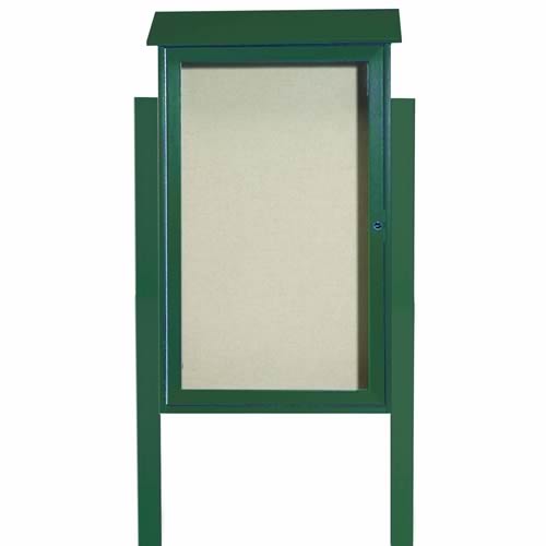 Park Ranger Series Single Hinged Door Bulletin Board with Mounting Posts