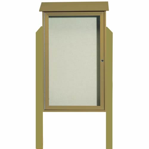Park Ranger Series Single Hinged Door Bulletin Board with Mounting Posts