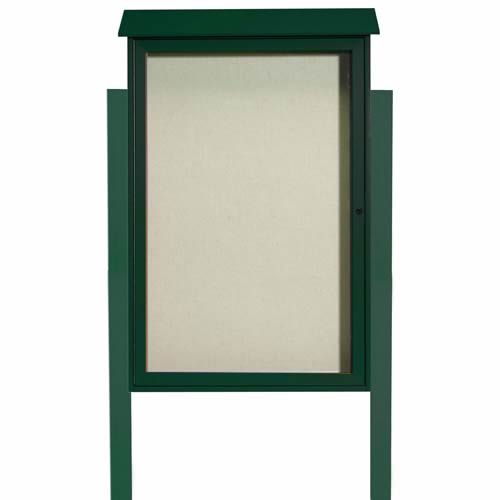 Park Ranger Series Single Hinged Door Bulletin Board with Mounting Posts