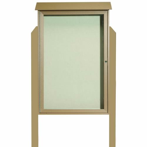 Park Ranger Series Single Hinged Door Bulletin Board with Mounting Posts