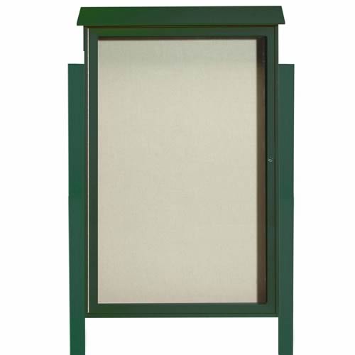 Park Ranger Series Single Hinged Door Bulletin Board with Mounting Posts