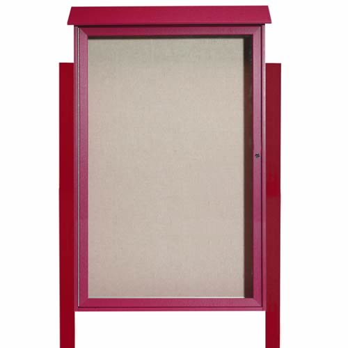 Park Ranger Series Single Hinged Door Bulletin Board with Mounting Posts