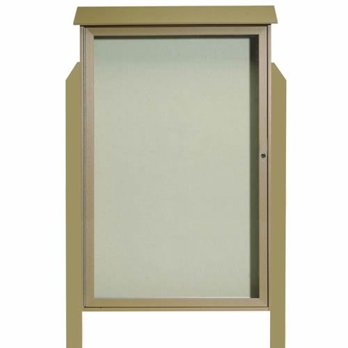 Park Ranger Series Single Hinged Door Bulletin Board with Mounting Posts