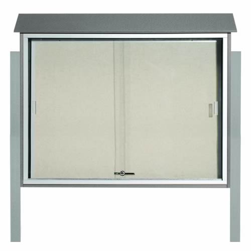 Park Ranger Series Sliding Door Bulletin Board with Mounting Posts