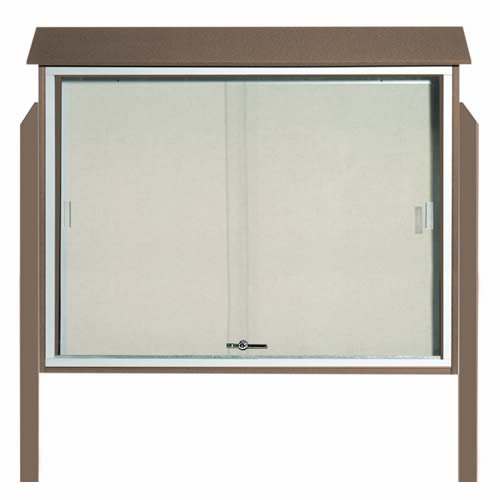 Park Ranger Series Sliding Door Bulletin Board with Mounting Posts