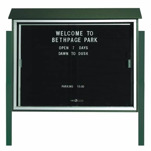 Park Ranger Series Sliding Door Letter Board with Mounting Posts