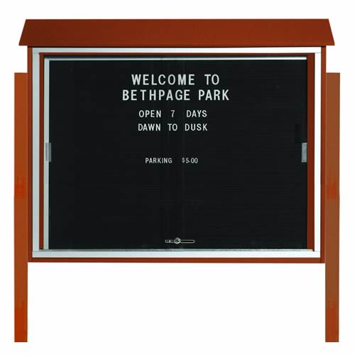 Park Ranger Series Sliding Door Letter Board with Mounting Posts