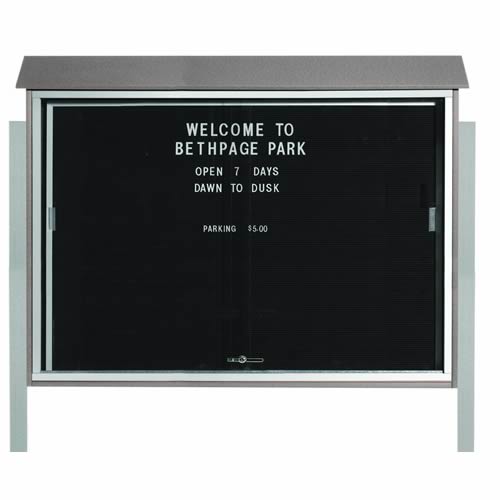 Park Ranger Series Sliding Door Letter Board with Mounting Posts