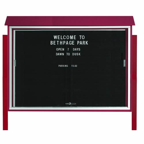 Park Ranger Series Sliding Door Letter Board with Mounting Posts