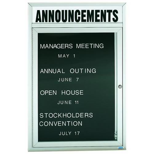 Indoor Enclosed Aluminum Changeable Letter Boards