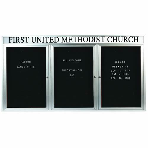 Indoor Enclosed Aluminum Changeable Letter Boards
