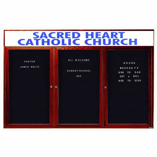 Indoor Enclosed Aluminum Changeable Letter Boards
