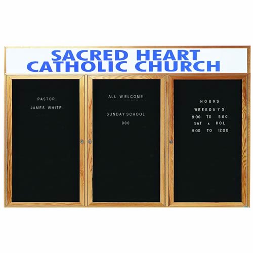 Indoor Enclosed Aluminum Changeable Letter Boards