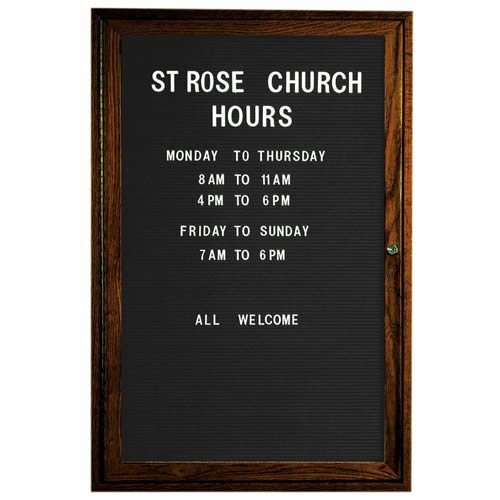 Indoor Enclosed Aluminum Changeable Letter Boards