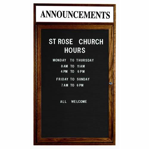 Indoor Enclosed Aluminum Changeable Letter Boards