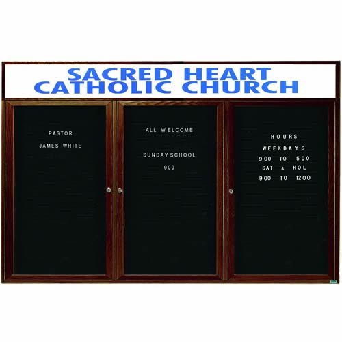 Indoor Enclosed Aluminum Changeable Letter Boards