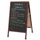 Wood-Look Aluminum Frame Sidewalk Chalkboard