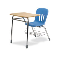 Metaphor� Combo Desk - Bowfront Hard Plastic Top