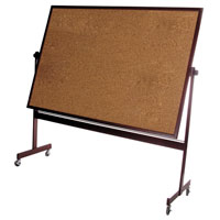 Cork Board, Mahogany Frame
