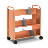 21001 - Two-Sided Booktruck with 6 Sloping Shelves   

