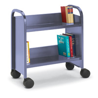21110 - One-Sided Booktruck with 2 Sloping Shelves   
