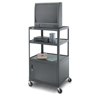 PIXMate&reg; Cart with Metal Cabinet and 25" x 30" Shelf