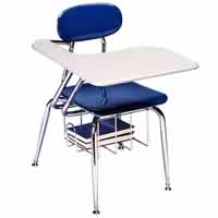 480 Series Tablet Arm Chair Desks with Bookbasket