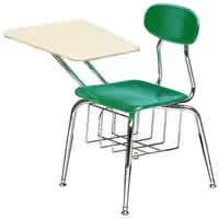 580 Series Chair Desks with Bookbasket