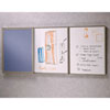 Economy Size Conference Cabinet with Tackboard Exterior and Non-Magnetic White Markerboard Interior