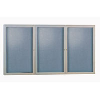 Enclosed Fabric Bulletin Boards with 1, 2 or 3 doors