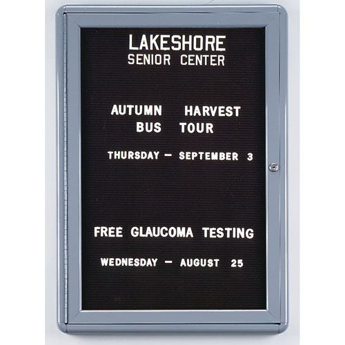 Enclosed Radius Design Changeable Letter Boards with Hinged Doors