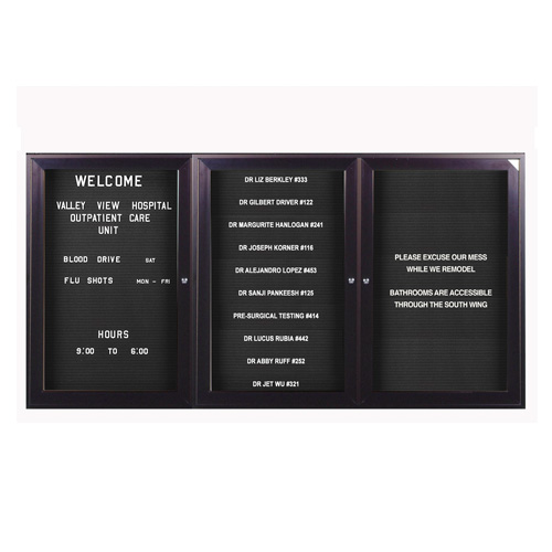 Enclosed Aluminum Changeable Letter Boards