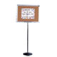 Height Adjustable Cork Bulletin Board with Single Pedestal