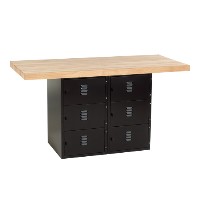 6 Horizontal Doors - Black Finish