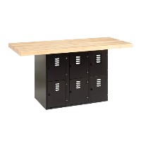 6 Vertical Doors - Black Finish